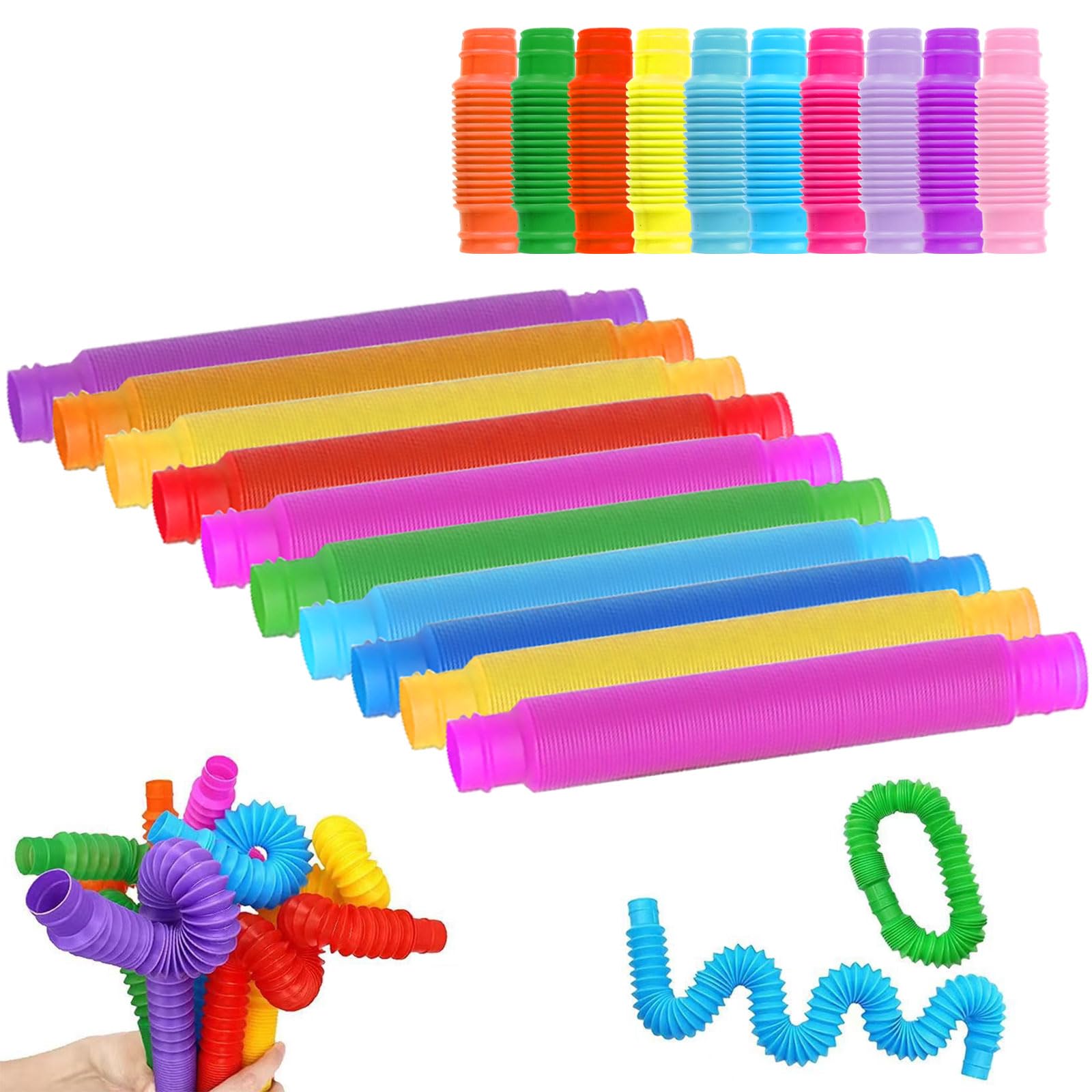 AYNKH 20 Pcs Colorful Pop Tubes