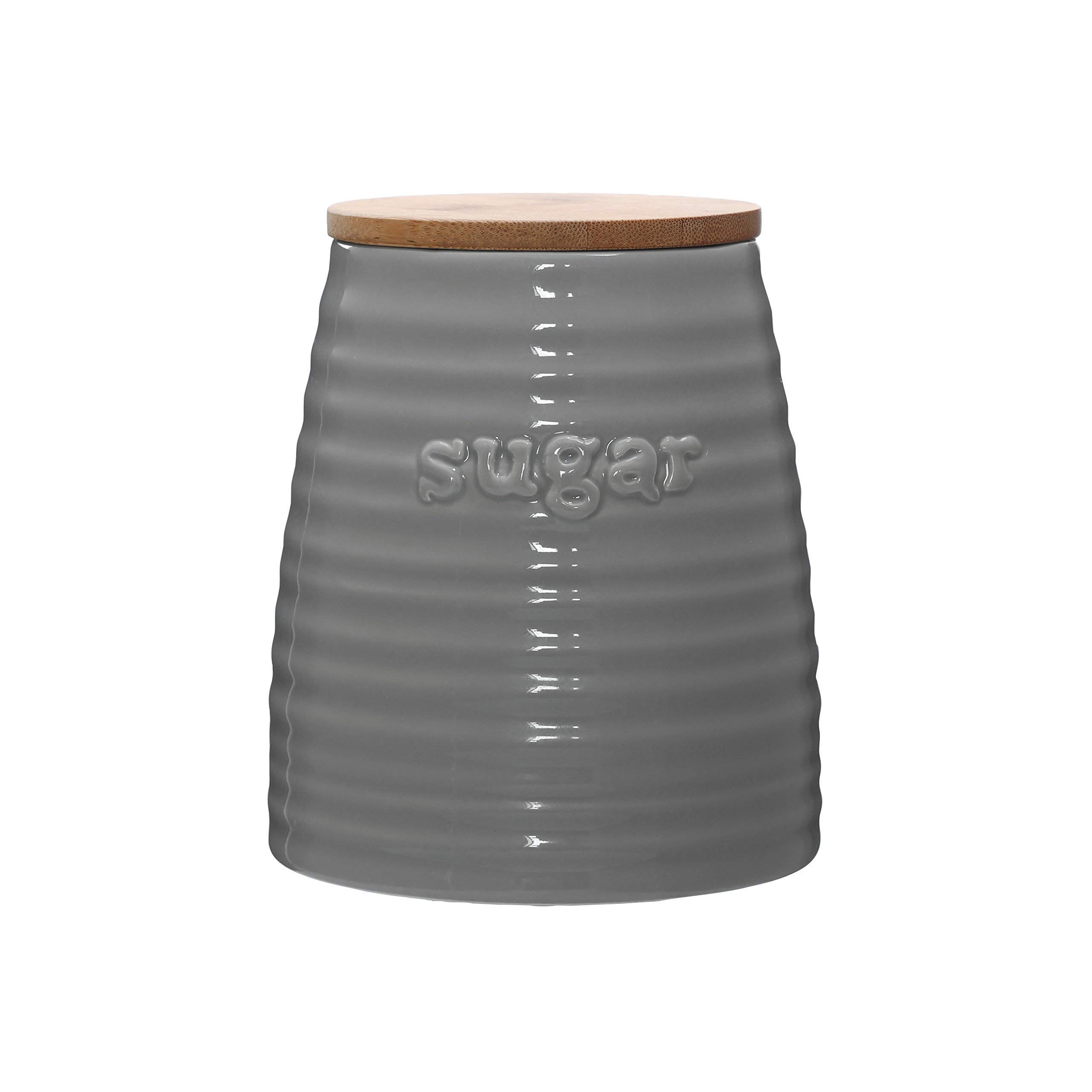 Maison by Premier Winnie Dolomite Sugar Canister - Grey Bamboo Lid
