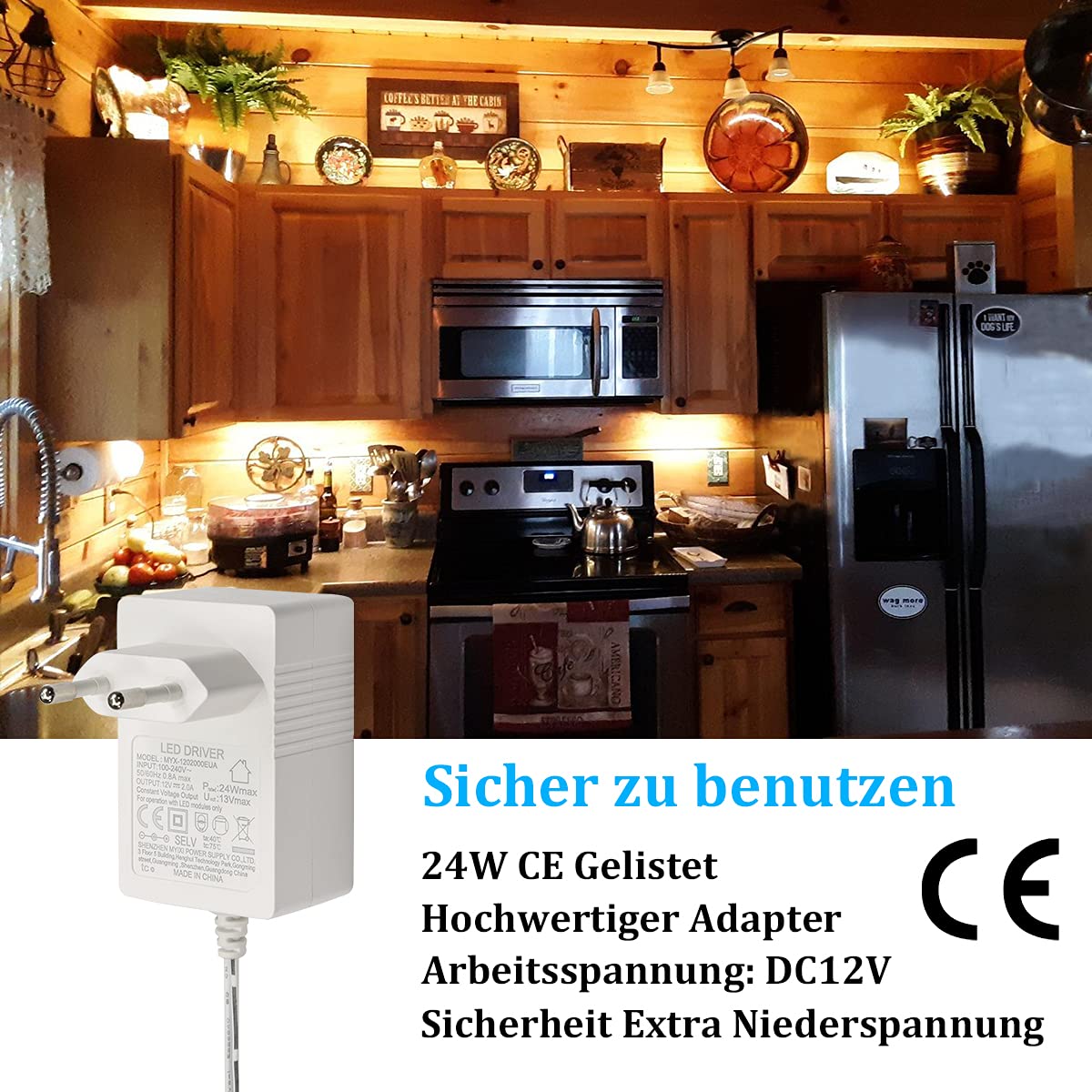 WOBANE Striscia Led 10 Metri Bianco, Strisce Led Luce Calda 3000K con Telecomando Dimmerabile, 2*5m Striscia Led Adesiva con Alimentatore 12V per Camera,Soggiorno,Festa,Cucina Sottopensile, 600 LEDs