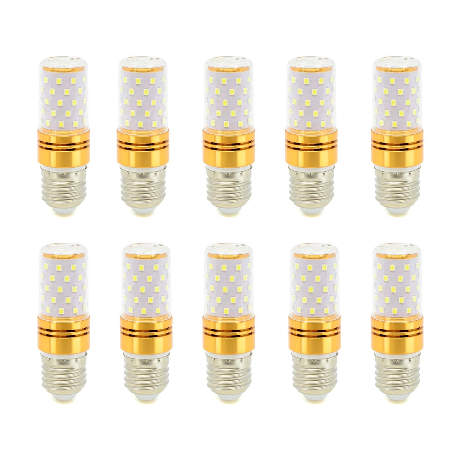 G.W.S® E27 Edison Screw LED Corn Bulb, 12W 1440Lms Neutral White 4000K, 360° Beam Angle, Pack of 10