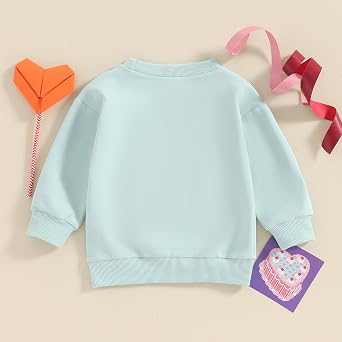 Kayotuas Cute Birthday Shirt for Toddler Baby Boy Girl Crewneck Sweatshirt Letter Print Long Sleeve Pullover Top Fall Clothes