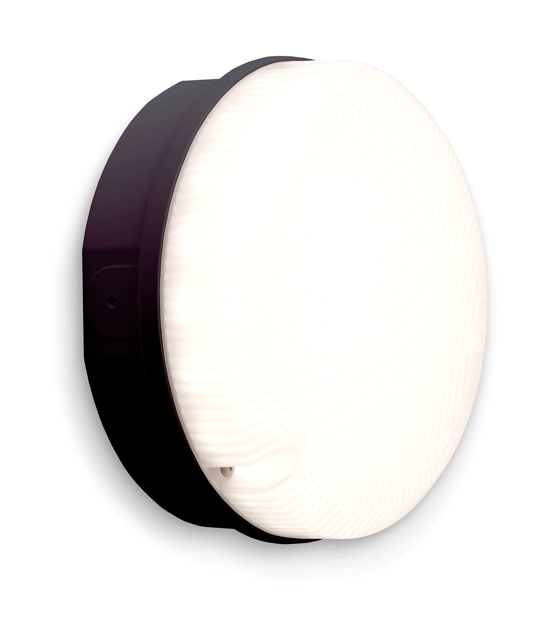 Luceco LED Mosi Bulkhead Round 290 mm 1150LM 12W IP65 4000K Black Emergency, 20 cm/7 W - Image 2
