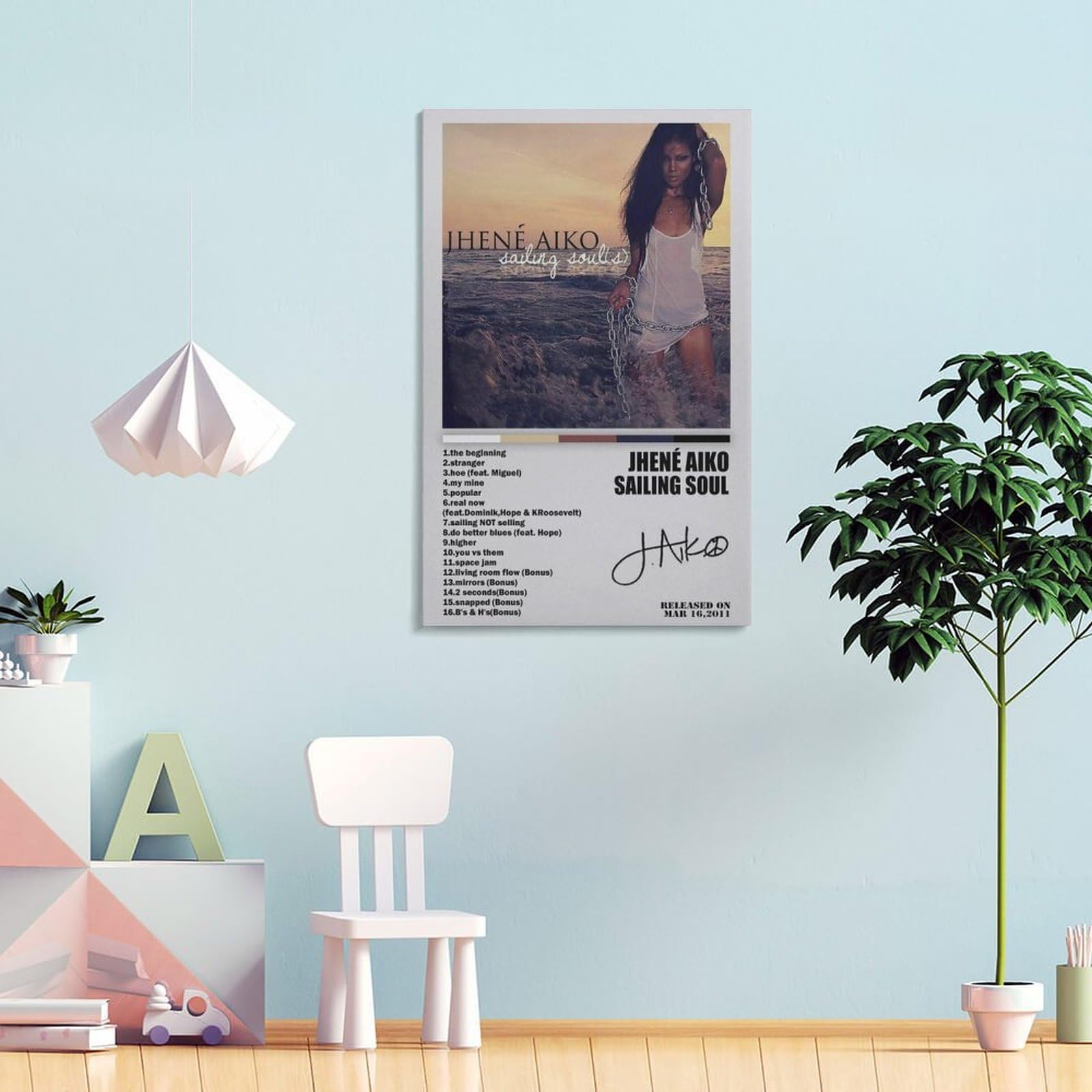 Amazon.com: Jhene Aiko Sailing Soul(s) 2 Canvas Poster Bedroom