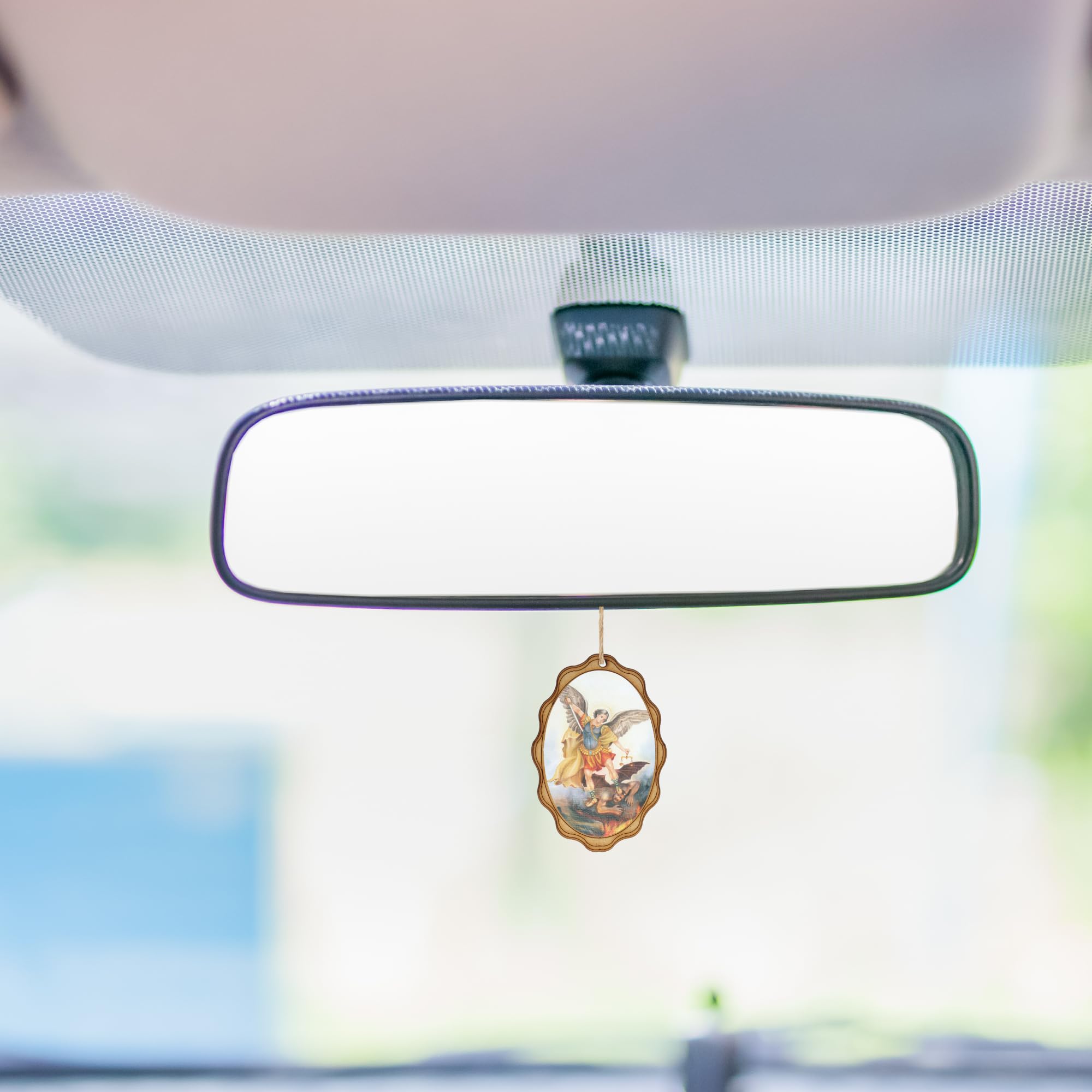 Amazon.co.jp: Needzo 木製聖ミカエルアイコン 守護聖人大天使