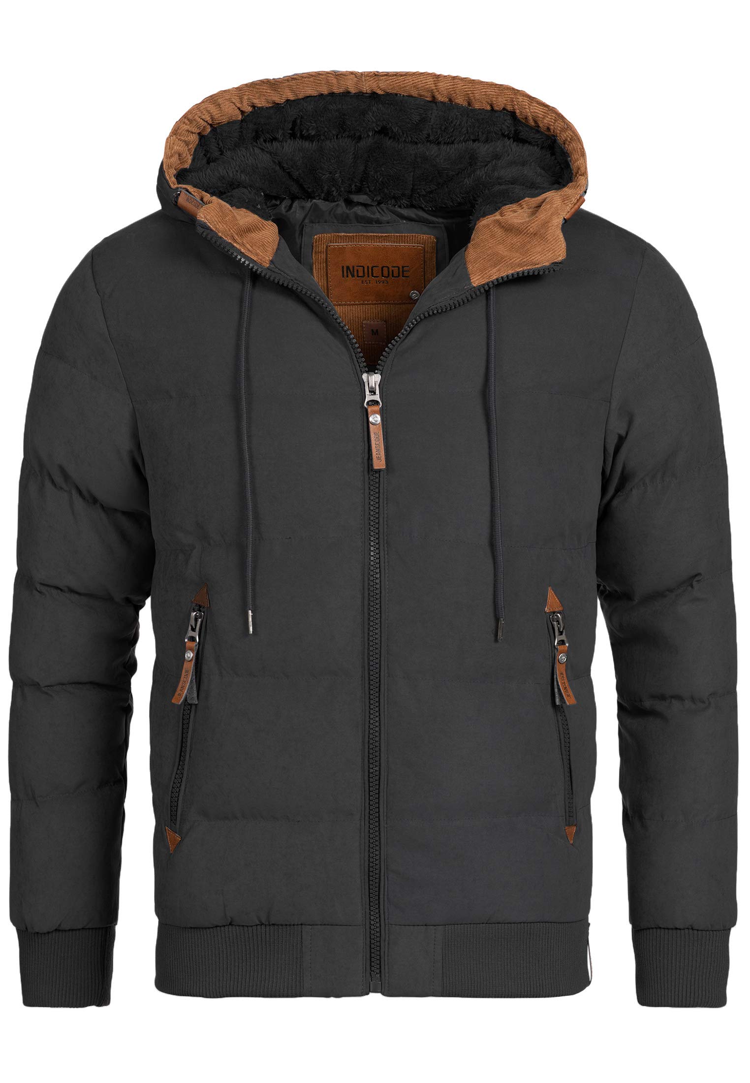 Indicode Hombres Adeline Chaqueta de invierno con capucha (forro de peluche)