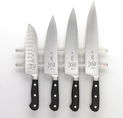 Miniatura 2 de Mercer Culinary Barra magnética para cuchillos, 12 pulgadas x 2.4 pulgadas x 0.9 pulgadas, acero inoxidable