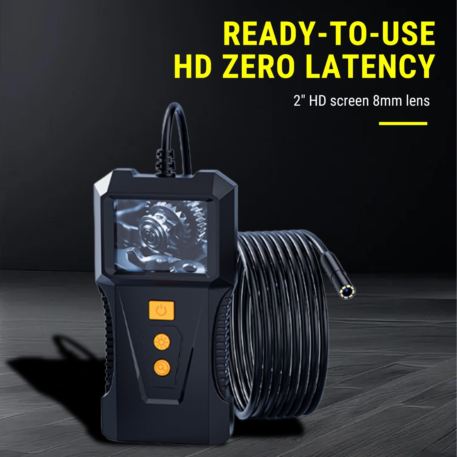 kamera endoskopowa z oświetleniem, 1920P HD kamera inspekcyjna, kamera kanałowa 8 mm z 8 diod LED, 360° obrotowa kamera kanalizacyjna, wodoszczelna kamera rurowa IP67, do samochodów | rur |
