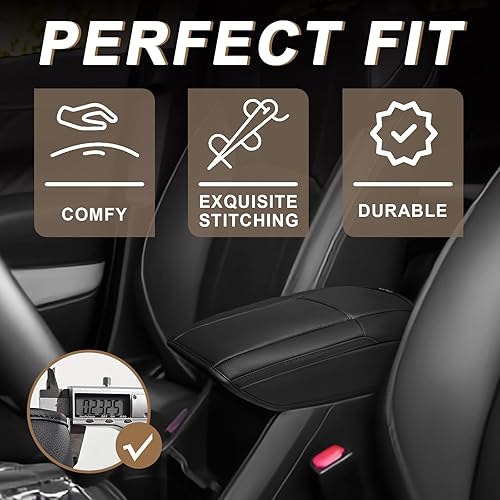 Miniatura 84 de Muslogy Funda de consola central compatible con Honda Pilot 2023 2024 2025, 2024 2025 2026 Ridgeline/Passport Accesorios para apoyabrazos, tapa