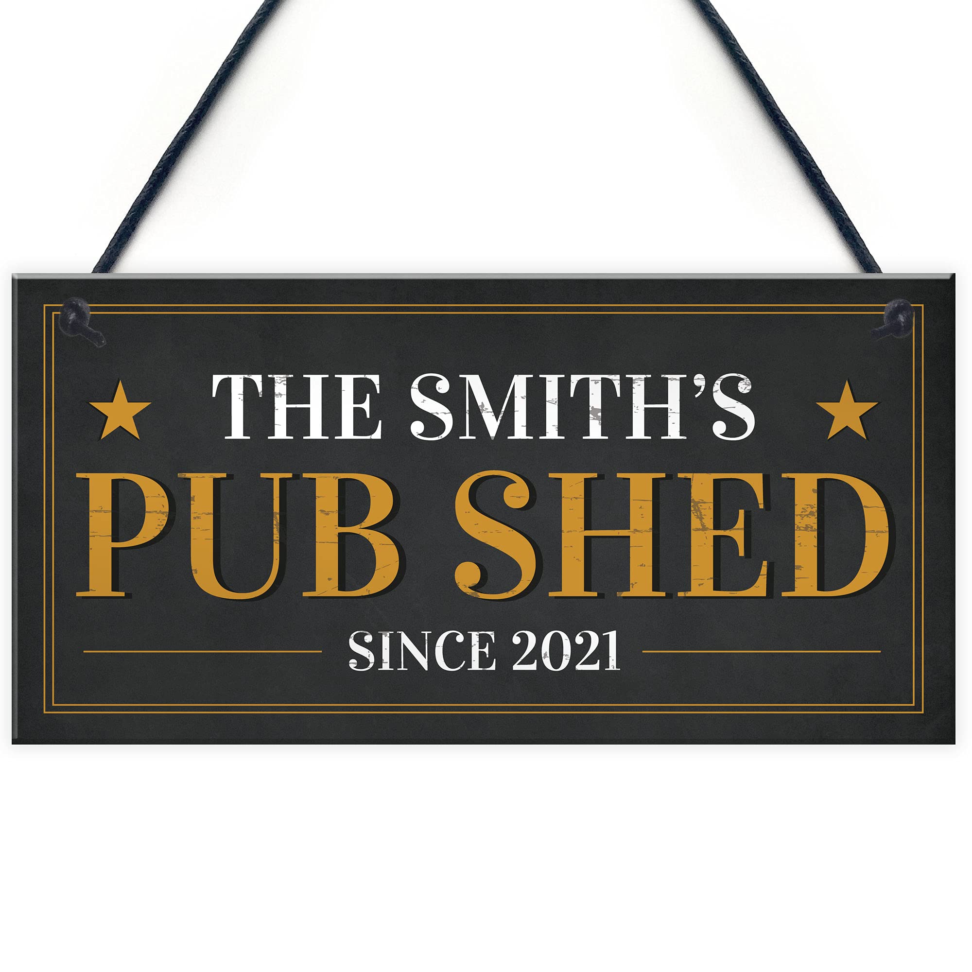 PERSONALISED Pub Shed Sign Hanging Man Cave Home Bar Sign Alcohol Gift