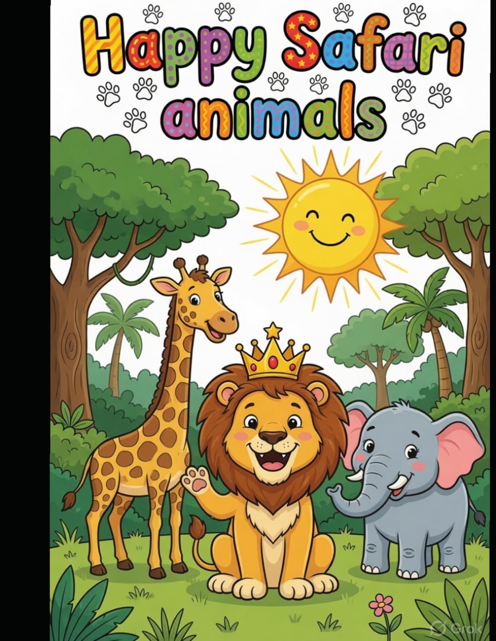 Happy Safari Animals: Simple Bold Animal outlines from the Savanna