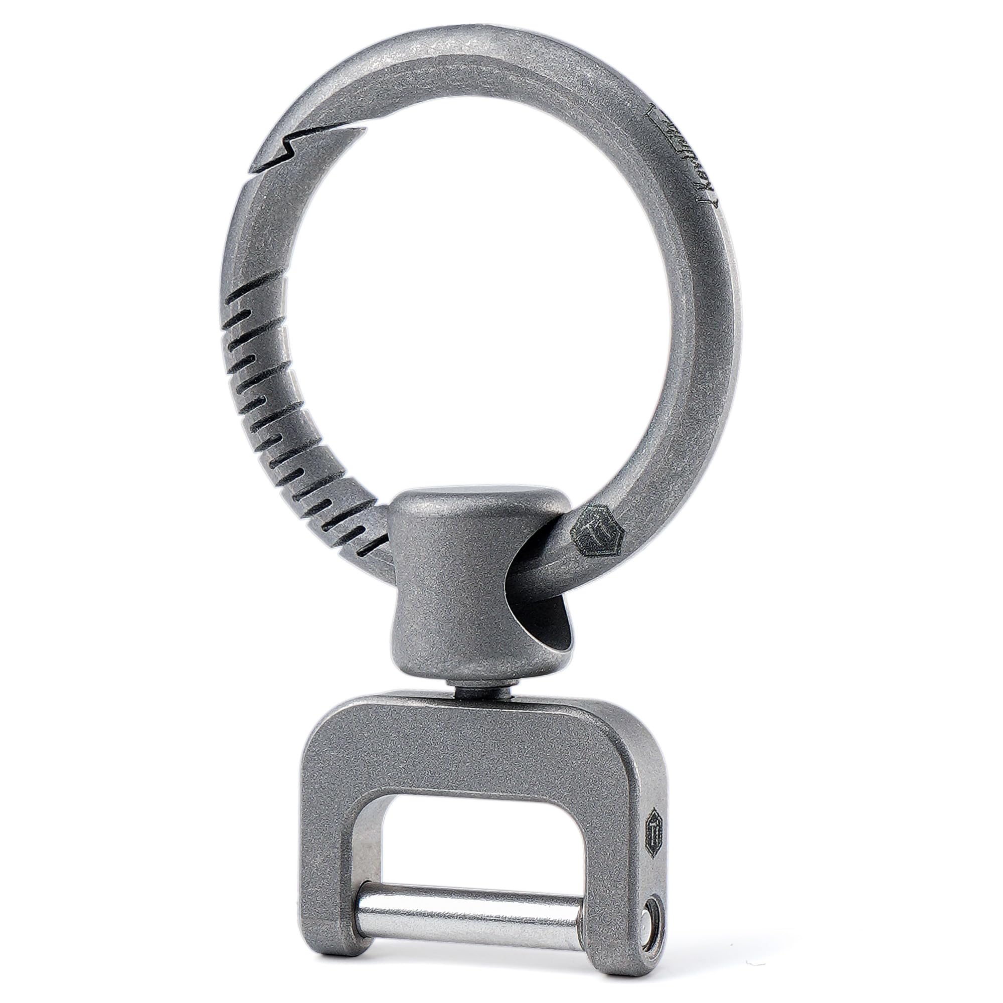 KeyUnity Titanium Side Pushing Key Ring, Quick Release Minimalist Split Keychain Ring für Karabiner, Autoschlüssel & Home Keys
