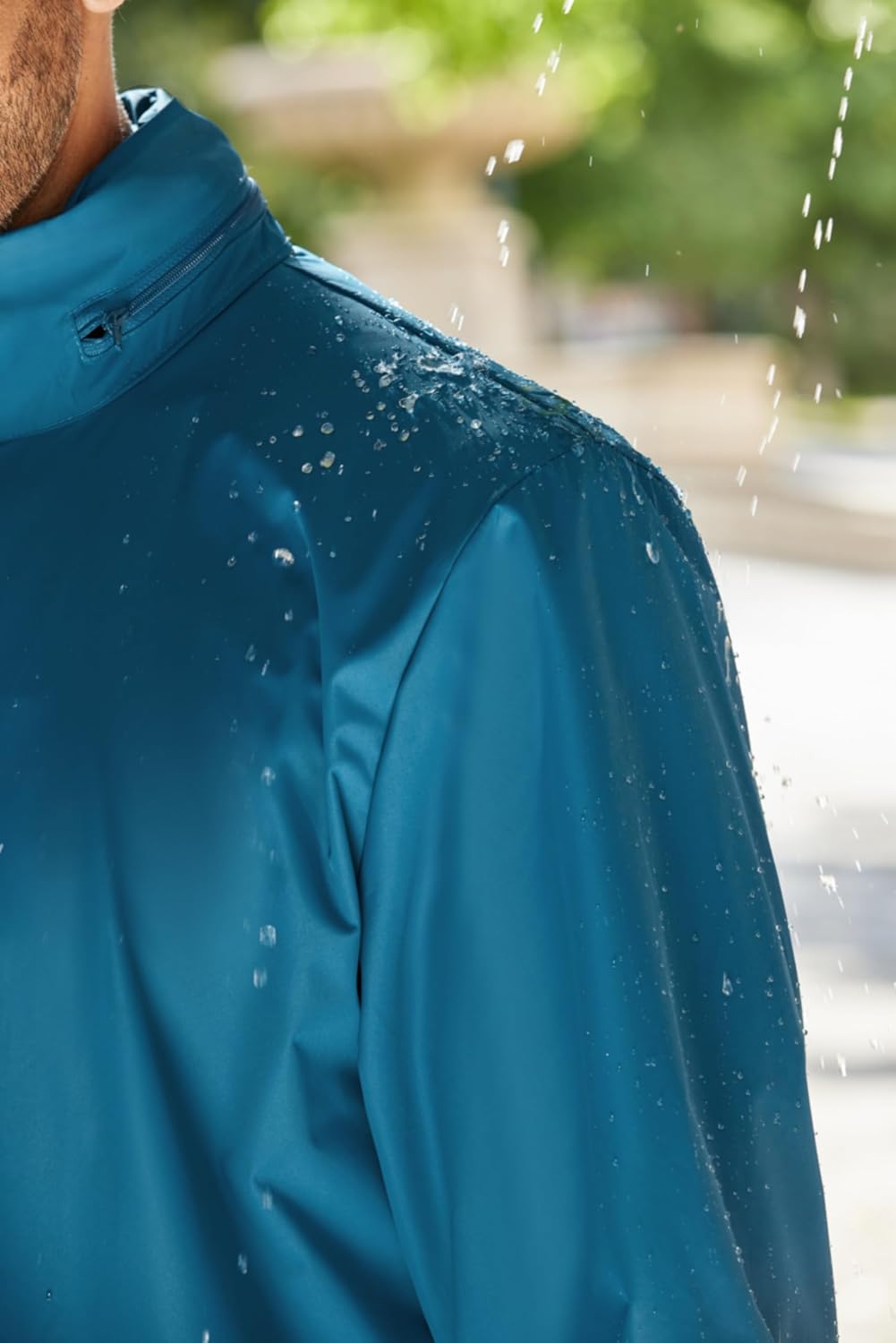 COOFANDY Men's Rain Jacket Waterproof Packable Raincoat Lightweight Windbreaker with Hood for Hiking Cycling - Image 2