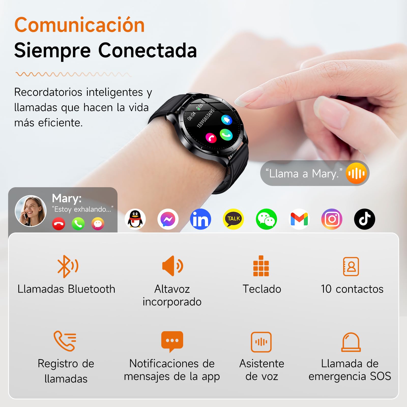 2026 ECG Reloj Inteligente Hombre con HRV/BMI/Tension Arterial, 1.43“ AMOLED Smartwatch con 24H Presión Arterial Pulsómetro SpO2 Temperatura Corporal Monitor de Sueño Pulsera Actividad ,Android iOS
