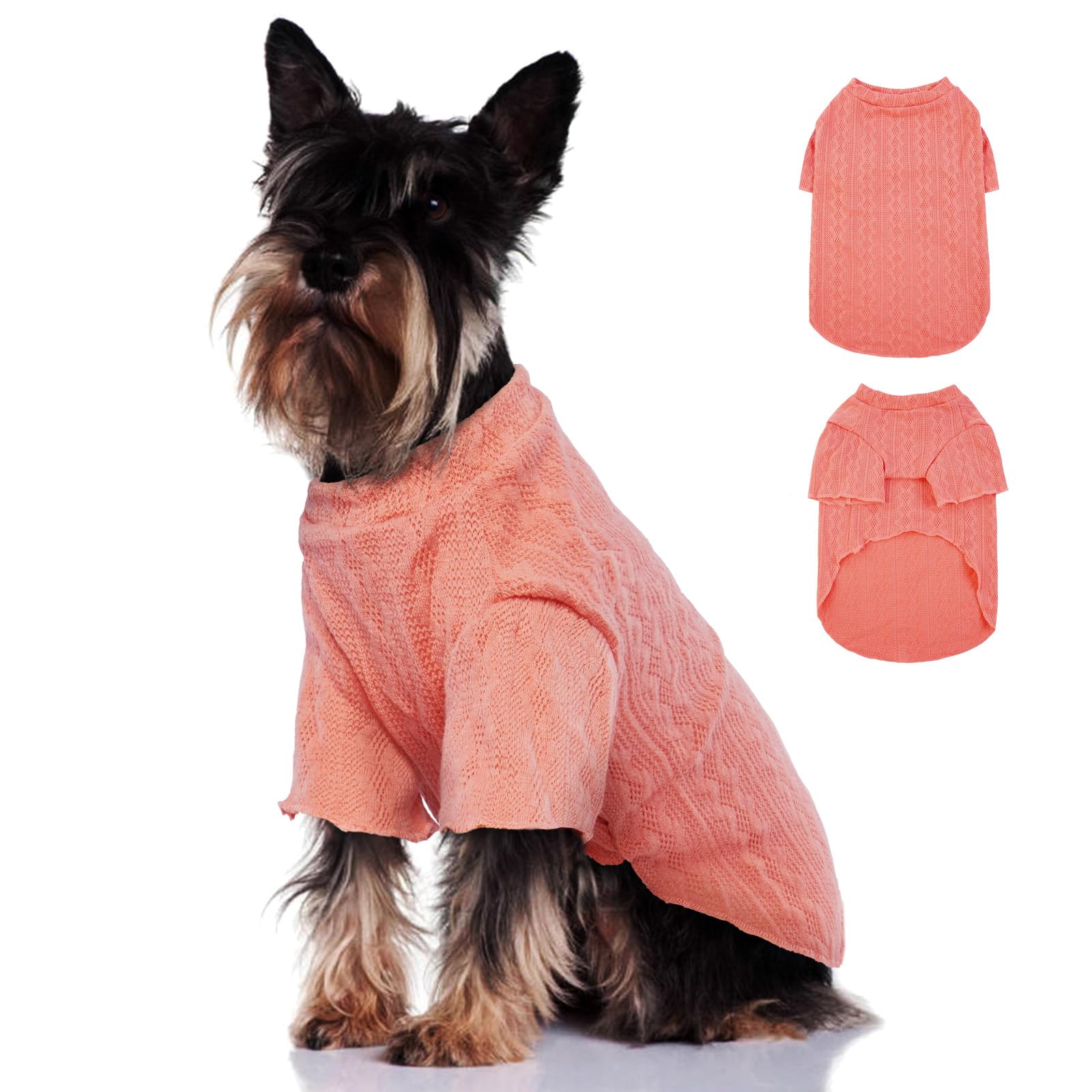 BonaweiteKnitted Dog Sweater for Small Medium Dogs Cats, Warm Soft Pullover Puppy Sweater Outfit Doggie Knitwear Sweatshirt for Dogs Girl Boy