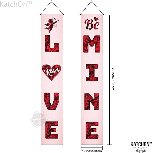 Miniatura 4 de KatchOn, Cartel para el día de San Valentín Love Be Mine de 72 x 12 pulgadas, paquete de 2 unidades, para decoración del día de San Valentín,