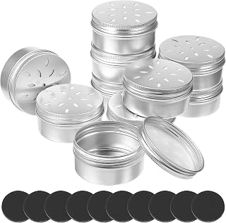 KESYOO Olfactory Training Case for Dogs 10 Units, Portable Aluminium Metal Box 25 x 2 mm with Magnet, Compact Kit for Nose Training and Canine Behavior