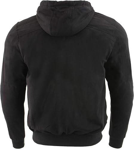 Miniatura 7 de Milwaukee Leather MPM1788 - Sudadera con capucha blindada de motociclista negra aprobada por CE para hombre con aramida de DuPont Fibers - Mediana