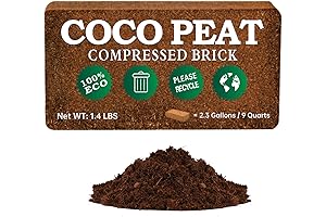 Tileon Coco Coir Block: 100% Natural Growing Medium for Plants, Seeds, and Seedlings (1.4 lbs)