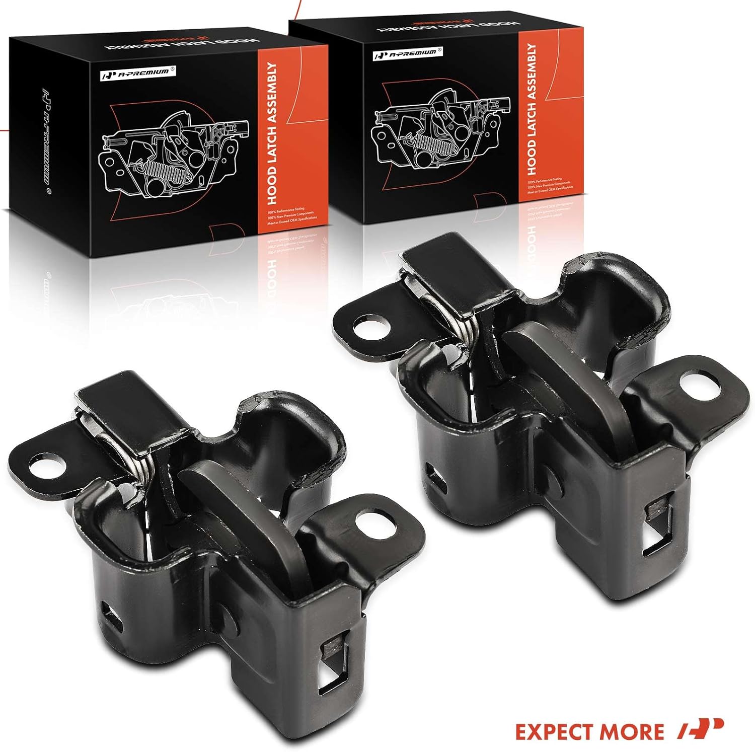 A-Premium Hood Latch Lock Front Lower Side Compatible with Mercedes-Benz C230 ML350 E350 E320 C240 E500 R350 CLK350 C320 CLK320 CLS550 CLK500 CLS500 GL350 E55 AMG E550 CLK550 R500 ML320 CLK55 AMG