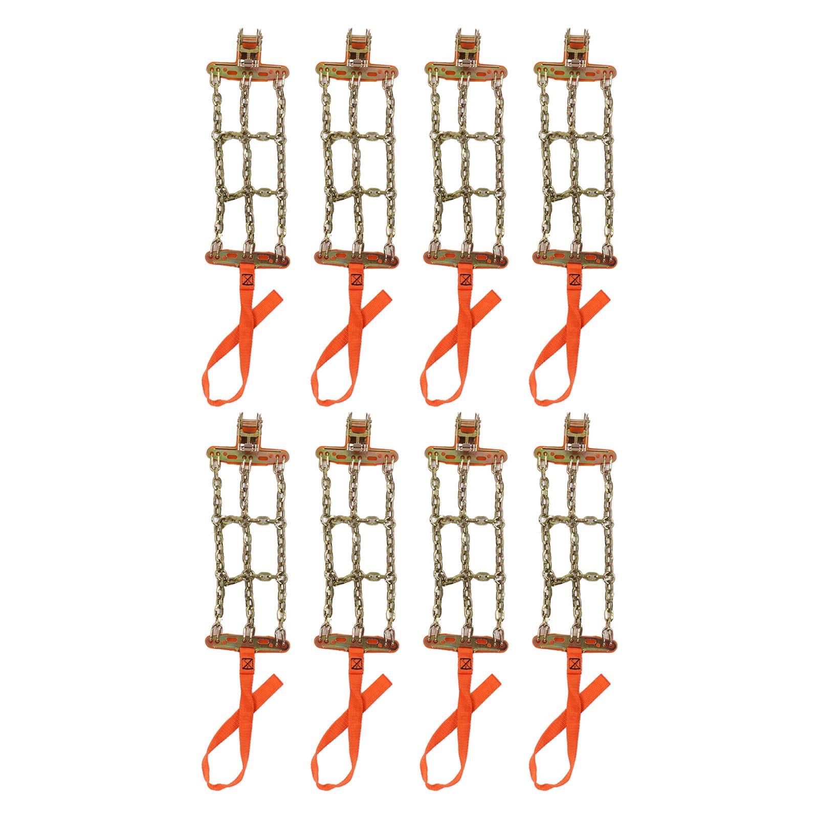 Bnineteenteam 8 Packs Chaîne de Neige Antidérapante des Pneus, Chaîne de Neige de Roue en Alliage en Acier ajusté pour les Pneus de 165 Mm à 265 Mm