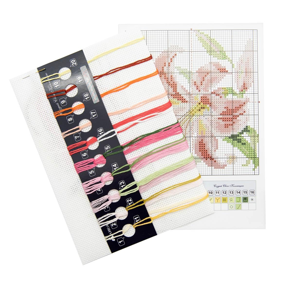 Kreuzstich Set Weiße Magnolie - DIY Stickerei Für Anfänger 35x35 Cm