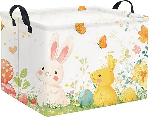 Miniatura 30 de HIYAGON - Cesta de Animales del Bosque Rectangular, Cesta de Almacenamiento para Bebé, Caja Organizadora de Almacenamiento, Caja de Decoración para