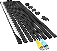 Vista 18 de Yecaye - Ocultador de cable de 125 pulgadas, corrector de cables de canal de un solo cable, sistema de gestión de cables fácil de instalar para un
