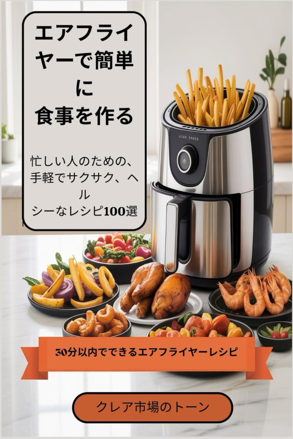 エアフライヤーで簡単に 食事を作る： 忙しい人のための、手軽でサクサク、ヘル シーなレシピ100選