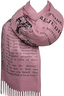 Pride and Prejudice by Jane Austen Shawl Scarf Wrap (Dusty Pink)