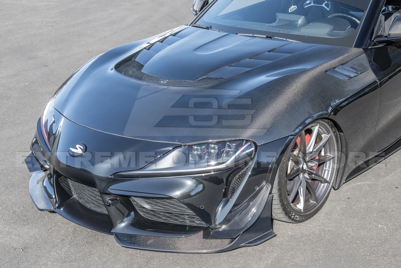 Kit 4 Pièces Canards En Fibre De Carbone Sec Pour Toyota Supra A90 A91 - Pose Adhésive, Facile à Installer