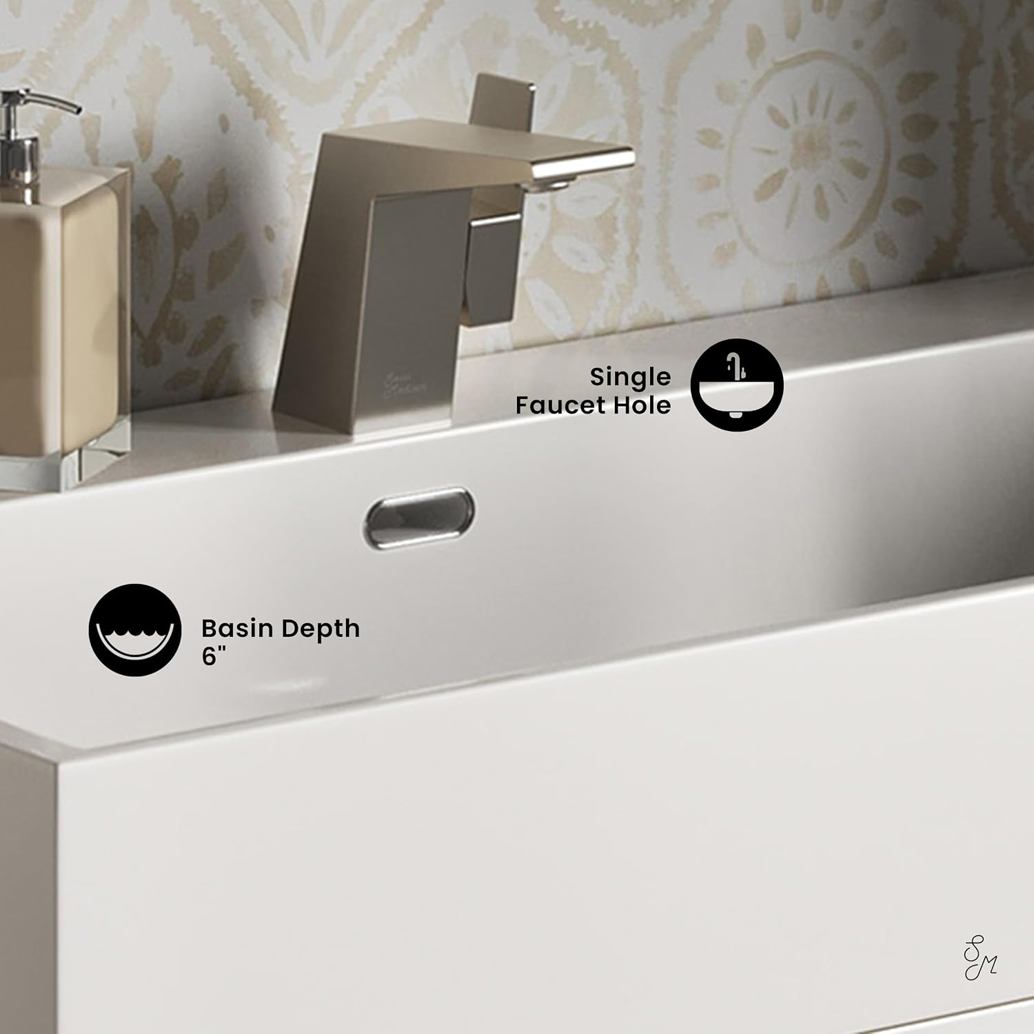 Swiss Madison Concorde 30" Rectangle Console Sink with Matte Silver Legs