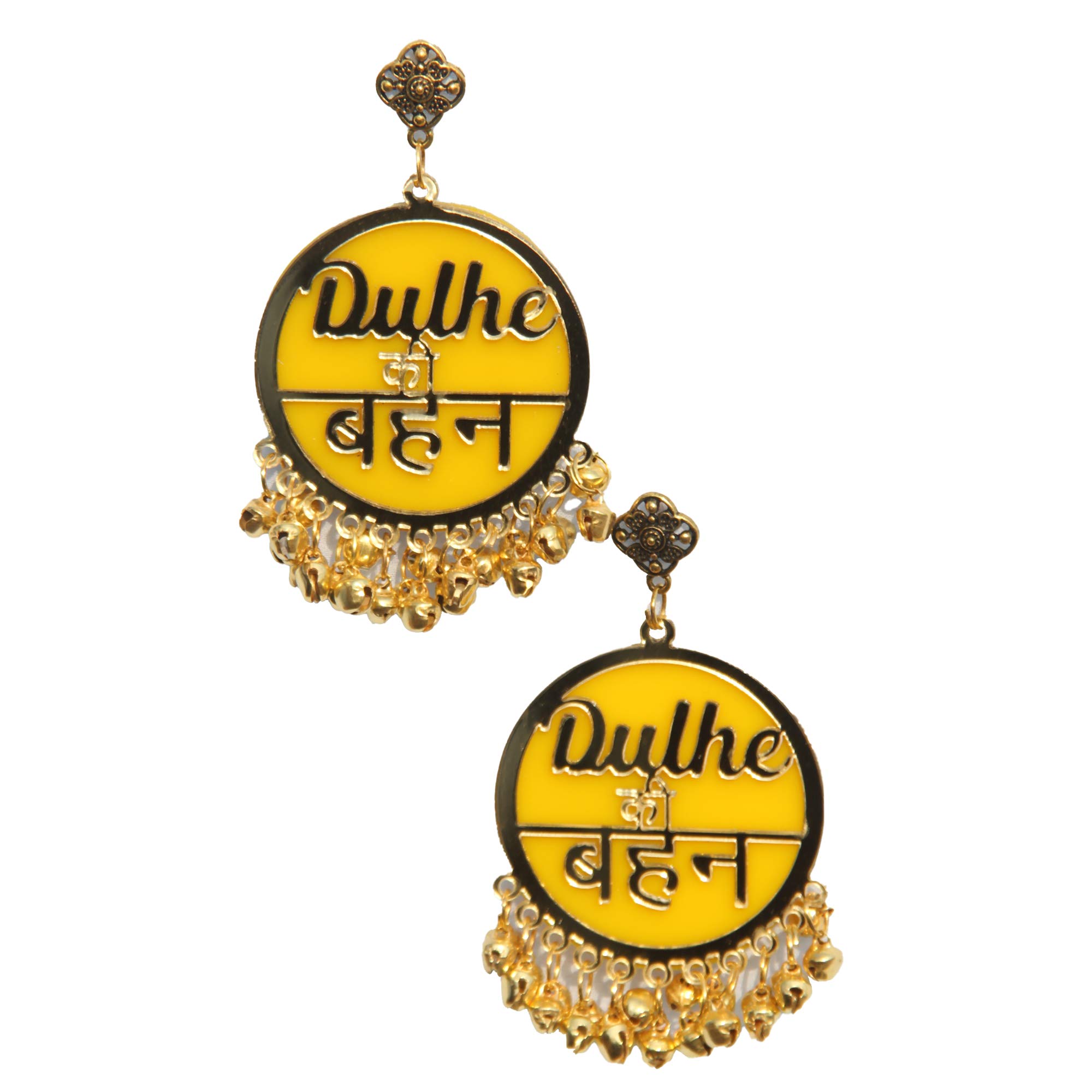 RN Collection Acrylic Dulhe Ki Bhan Earrings For Women & Girls. (Yellow & Gold) (B08YNGKDC5) Amazon Price History, Amazon Price Tracker