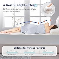 Vista 5 de Yaxa Basics - Colchón de espuma viscoelástica, sensación suave y mullida, 12 pulgadas, tamaño King, color blanco/gris