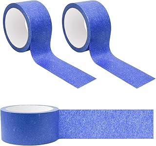 VIEKIER Blue Painters Tape 3 Roll 2 Inch Blue Painters Masking Tape Multi Surface Masking Tape with Adhesive Backing Removable Free Residue（2 Inches x196.8FT）