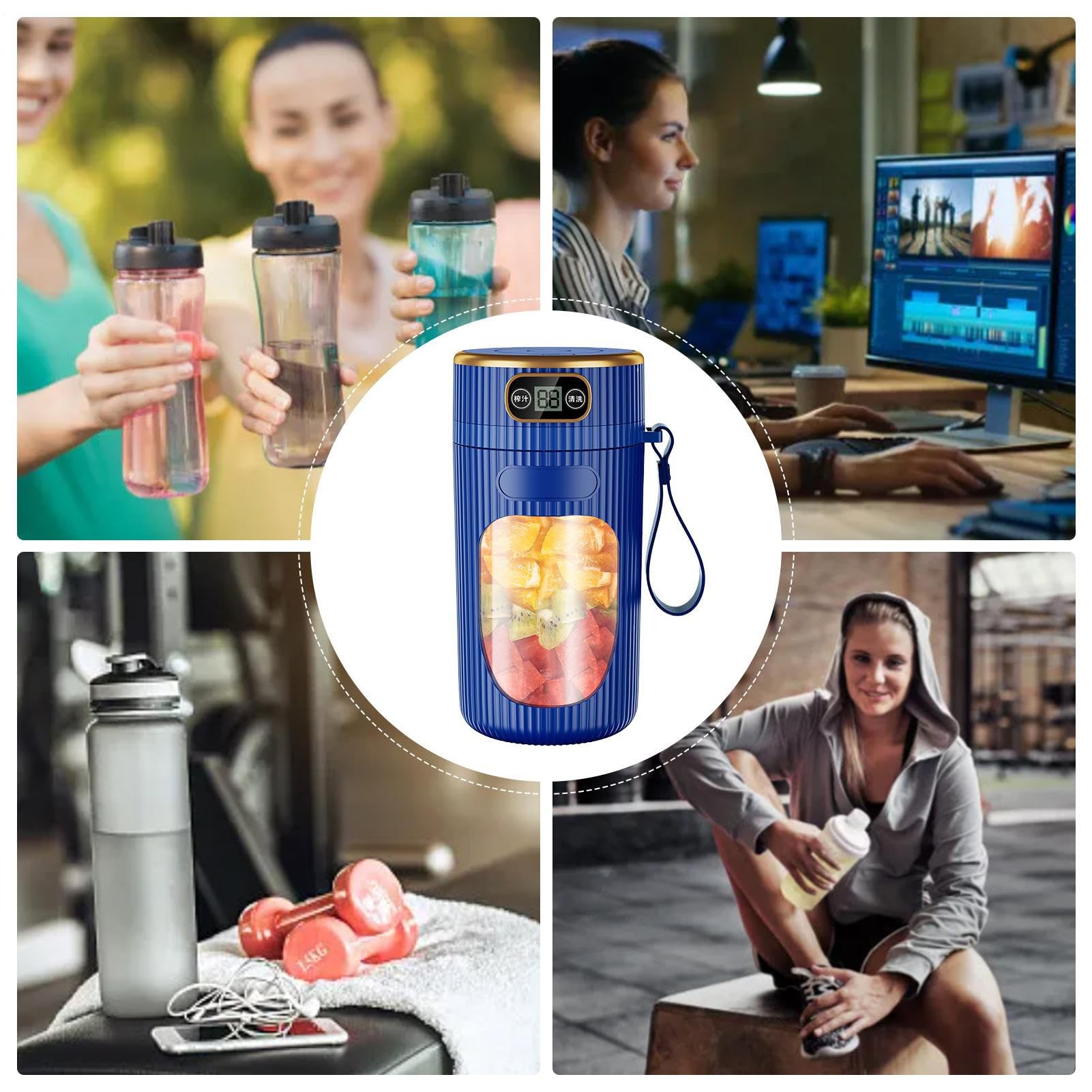 Mixeur Personnel Shaker Bouteille À Protéines Électrique Sans Fil Compact | Presse-Agrumes De Pour Le Sport Après L'Entraînement Plage Camping Pique-Nique Préparation De Repas