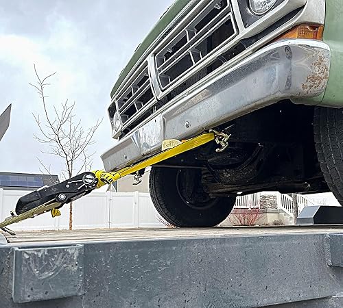 Miniatura 3 de Mytee Products Paquete de 4 correas de cabrestante de recuperación de 2 pulgadas x 8 pies con gancho de racimo RTJ