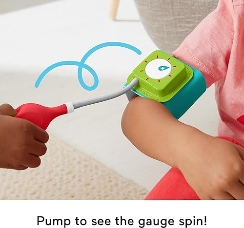 Miniatura 4 de Fisher-Price Kit médico de juego de simulación preescolar, 7 piezas, bolsa de doctor, juguetes de vestir para niños a partir de 3 años