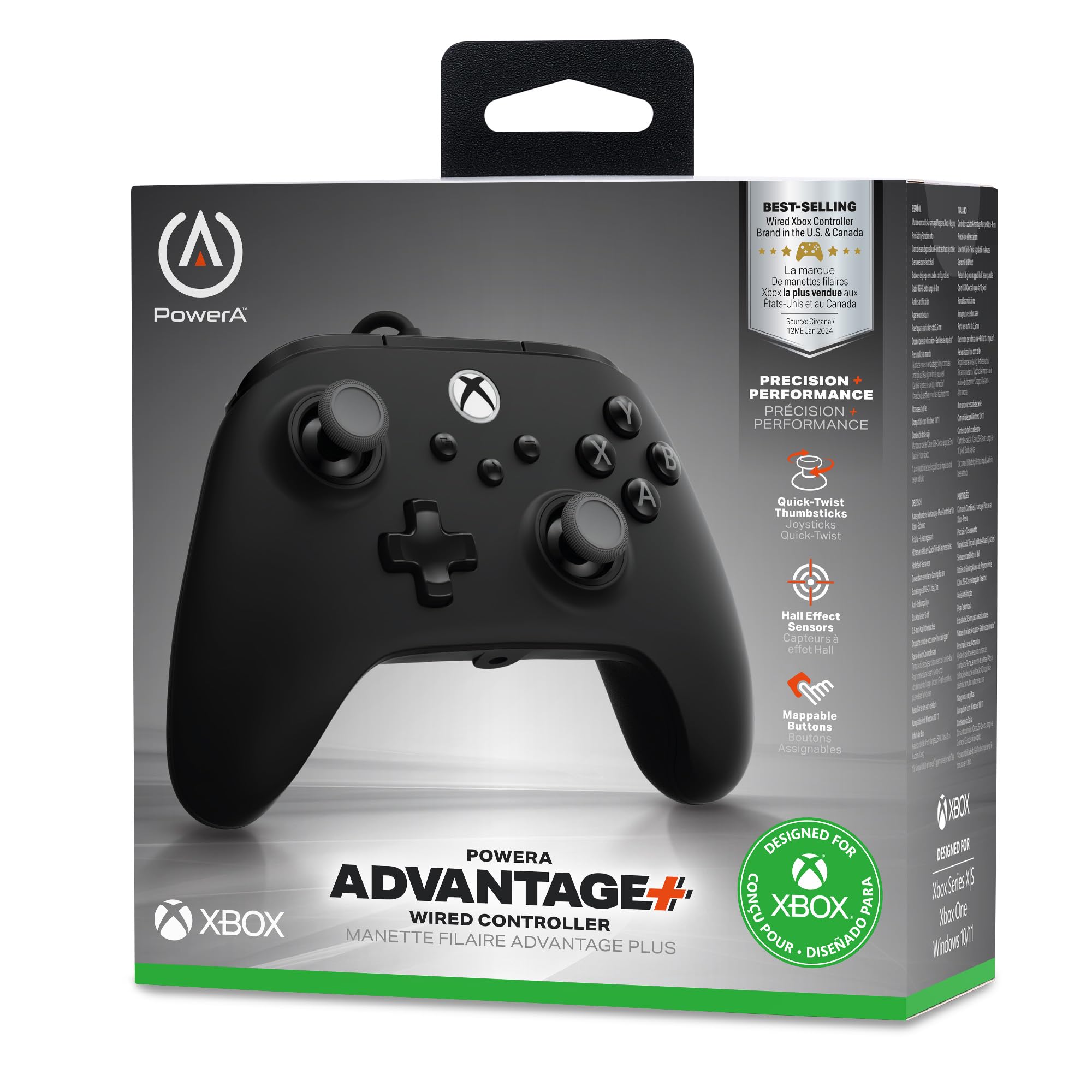 PowerA Advantage Plus Wired Controller Xbox Series X|S Black