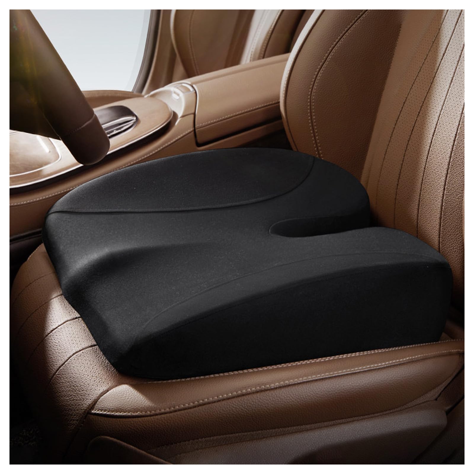 KCDRVUP Seat Cushion for VW Amarok Caddy Taro Teramont with Coccyx Cutout Design for Pressure Relief,C 39cm x 40cm x 11cm-Normal