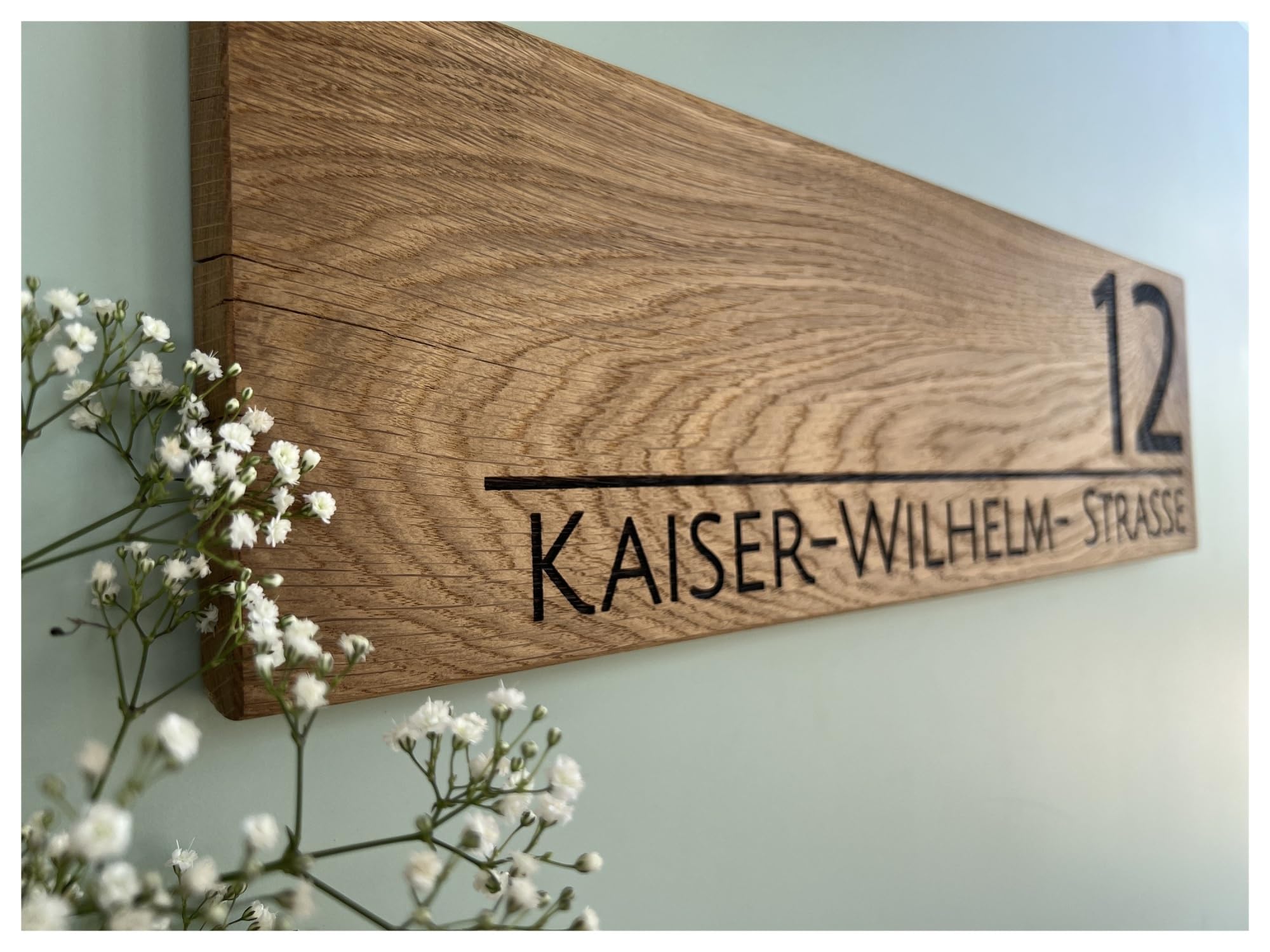 Numero Civico Personalizzabile,Targhe Indirizzo Numeri civici in legno personalizzati personalizzati Cartello galleggiante Numero di indirizzo Targhe Nome esterno Camera di casa (Color : Wood black,
