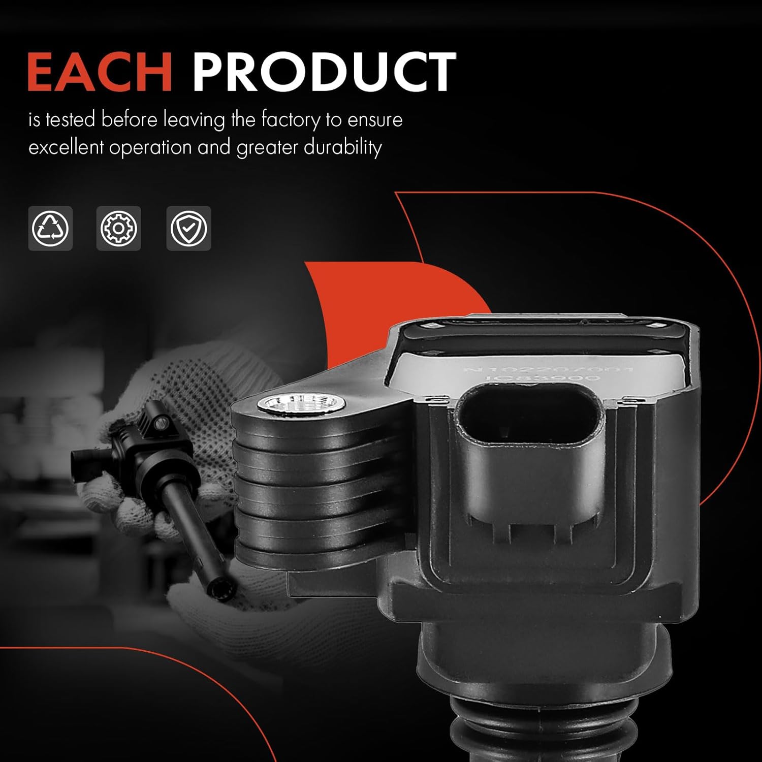 A-Premium Engine Ignition Coil Pack Compatible with Jeep Wrangler 2018-2024, Cherokee 2019-2022, Grand Cherokee 2022-2024, Compass 2023-2024 & Dodge Hornet & Alfa Romeo Giulia, Stelvio, 4-PC Set