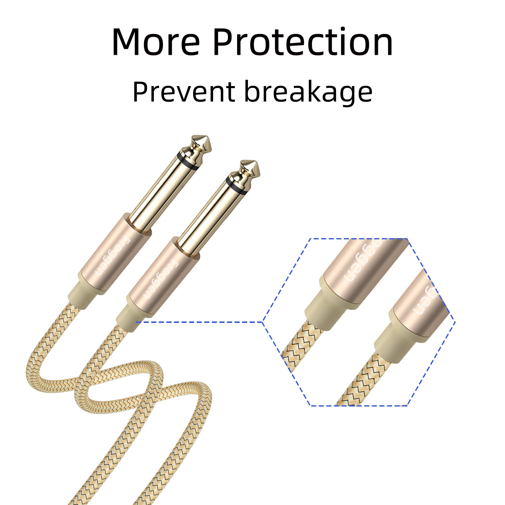 Câble Mono 6.3mm KabelDirekt - 5m Pour Guitare, Basse, Clavier - Qualité Pro