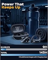 Vista 5 de TREBLAB X3 Pro - Ganchos para los oídos ultra cómodos, sonido puro HD, graves intensos, batería de 145 horas, auriculares Bluetooth impermeables