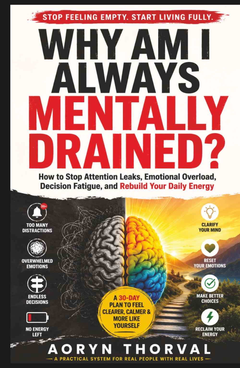 Why Am I Always Mentally Drained?: How to Stop Attention Leaks, Emotional Overload, Decision Fatigue, and Rebuild Your Daily Energy (The Mental Energy Series By Aoryn Thorval)