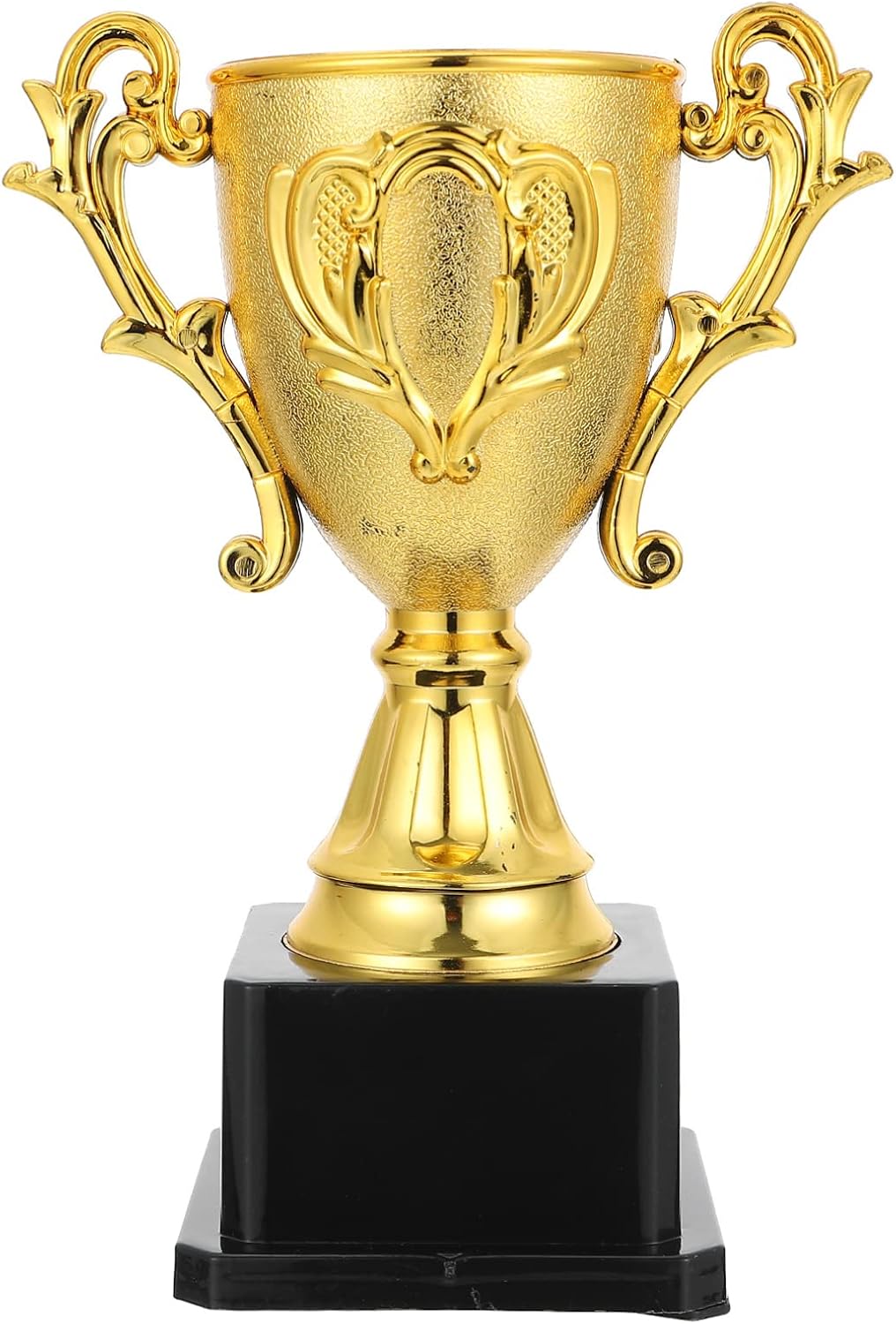 NUOBESTY Plastic Trophy Cup for Kids, 7.08 Inch Golden Award Trophy with Base, Sports Competitions, School Rewards