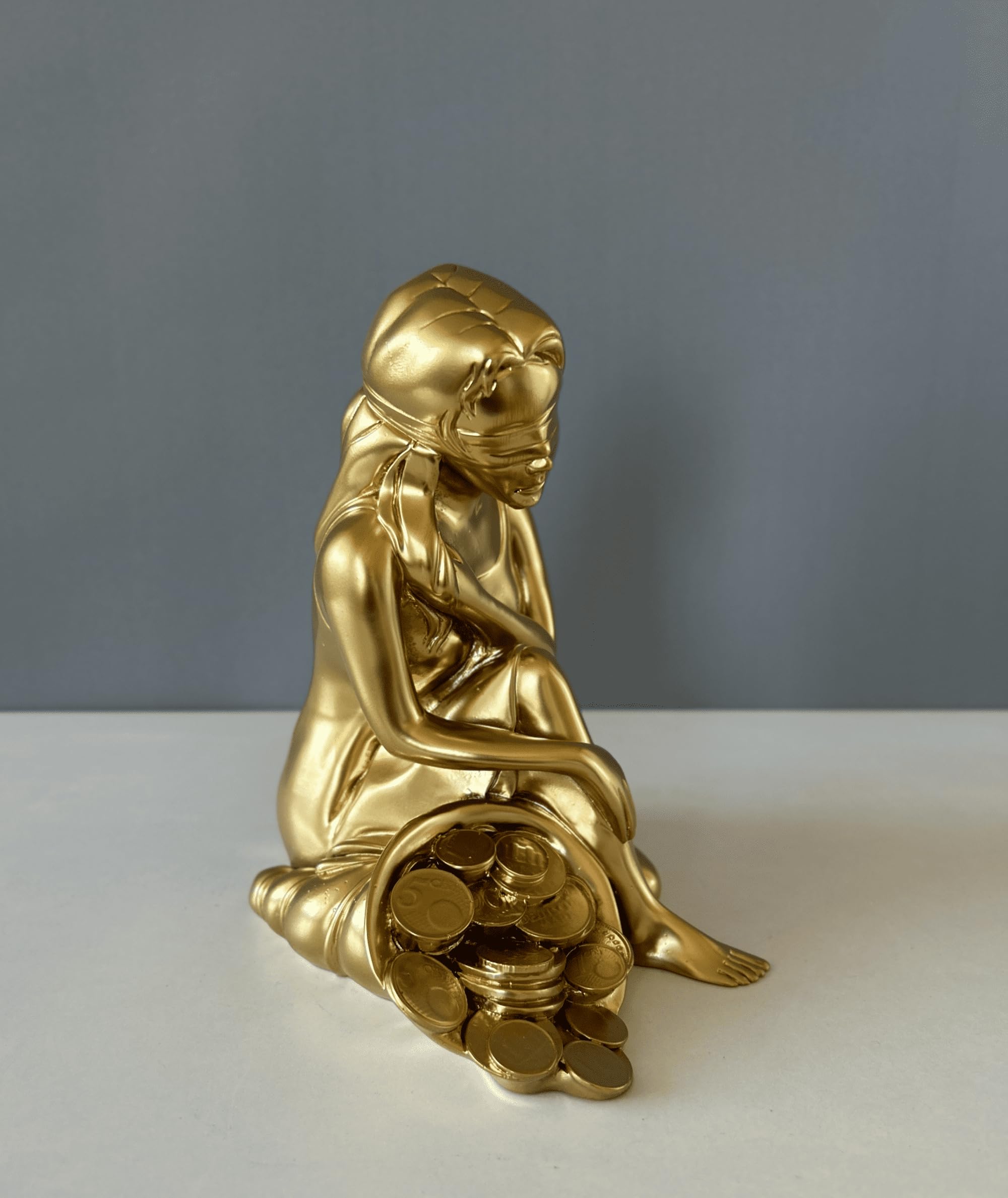 Estatua de la diosa de la suerte de Fortuna Tyche, 20 cm, estatua griega, decoración de estatua