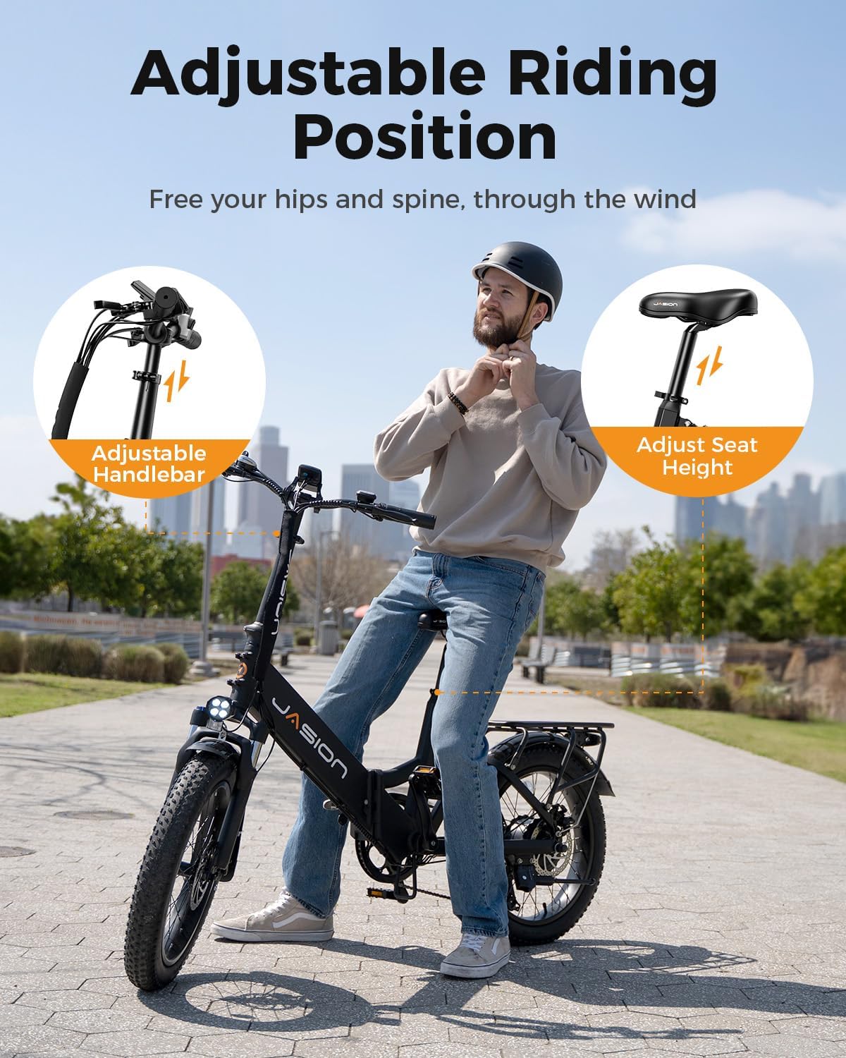 Jasion EB7 ST 2.0 Electric Bike for Adults, 850W Power Motor 55 Miles 28MPH Top Speed Folding Ebike, 48V 10AH Built-in Battery Dual Suspension, 20 Fat Tire Electric Bicycles, Step-Thru Design Jasion EB7 ST 2.0 Electric Bike for Adults, 850W Power Motor 55 Miles 28MPH Top Speed Folding Ebike, 48V 10AH Built-in Battery Dual Suspension, 20 Fat Tire Electric Bicycles, Step-Thru Design