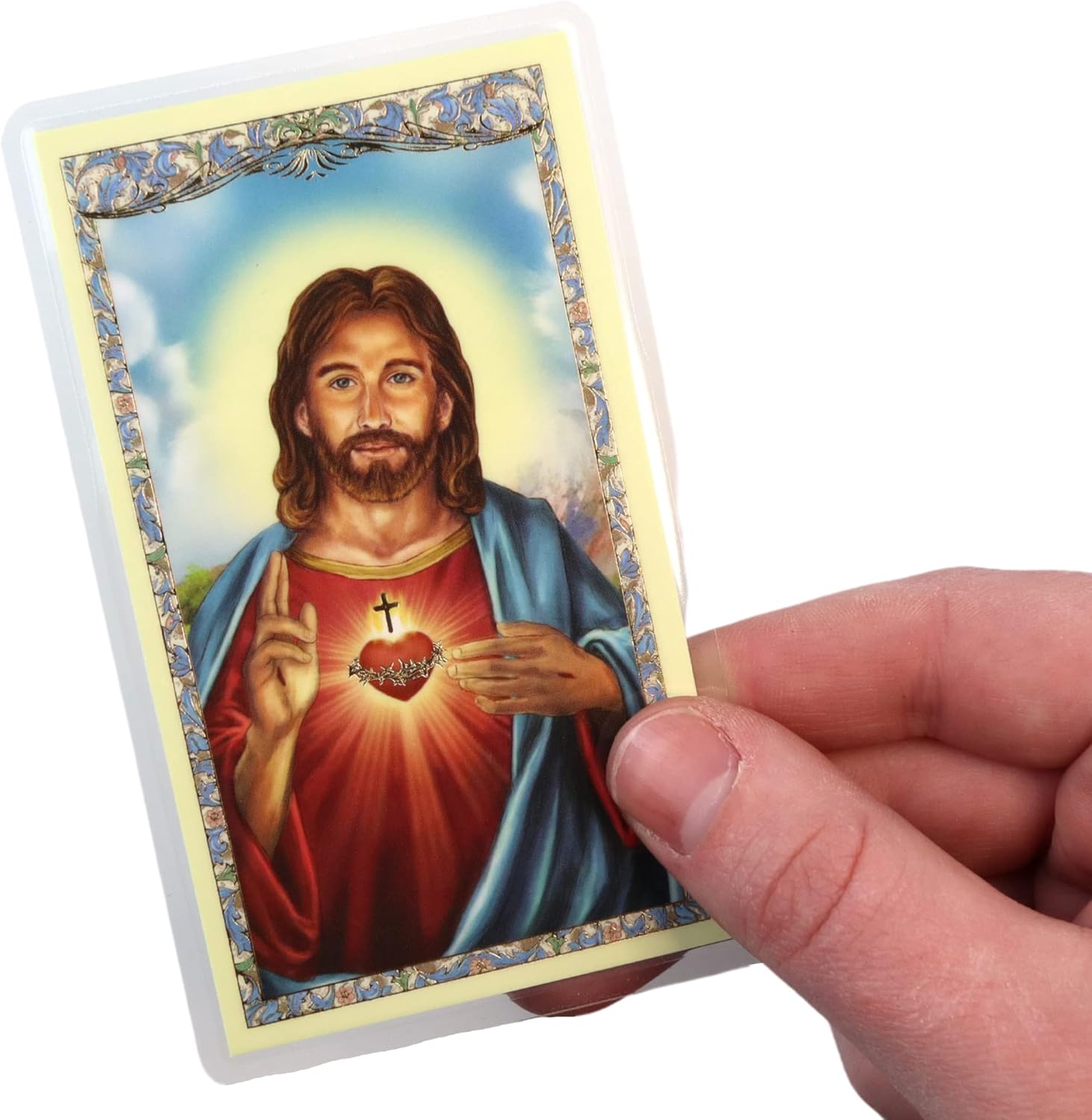 Needzo Sacred Heart Laminated Holy Card With Graduation Prayer, Religious Grad Gifts, 2⅝” x 4⅜" (Pack of 5) - Image 5