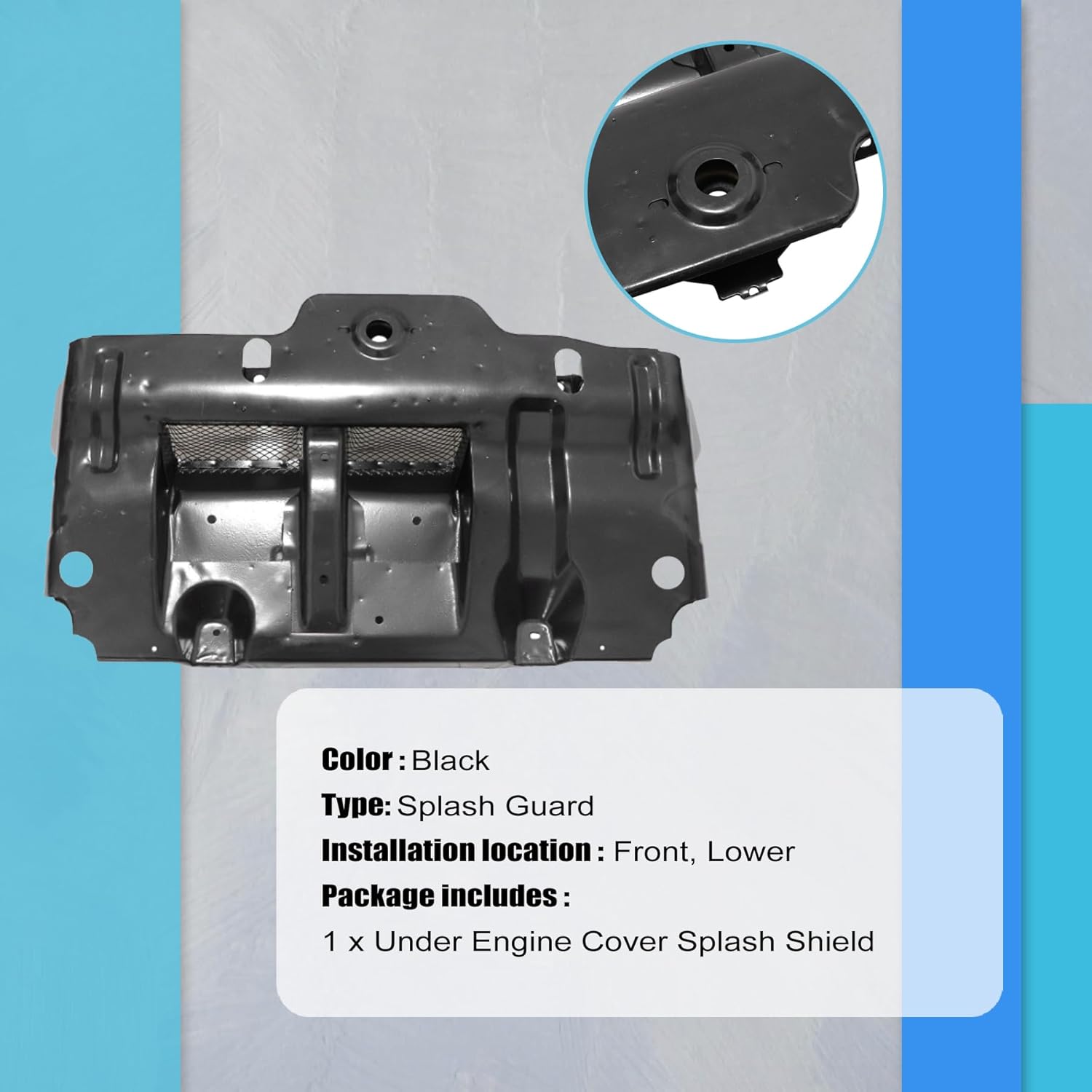 XQSMWF Black Engine Under Splash Shield Cover Compatible with Toyota 4Runner Lexus GX470 2003-2009 for Toyota FJ Cruiser 2007 2008 2009 51405-35101, 5140535101 Under Engine Cover Splash Shield