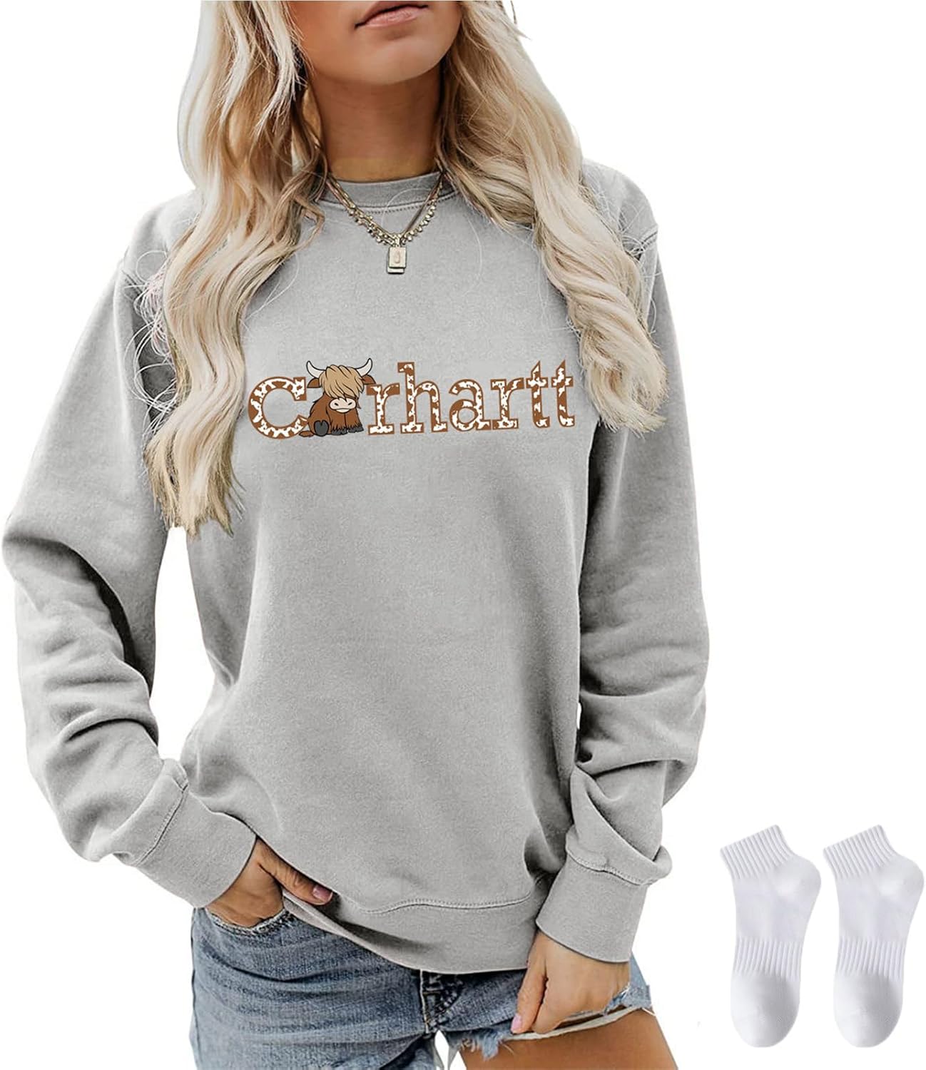 Highland Cow Sweat-shirt, Sweat-shirt De Noël Drôle Vache